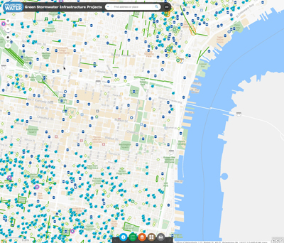 Philadelphia Water Departments Big Green Map: