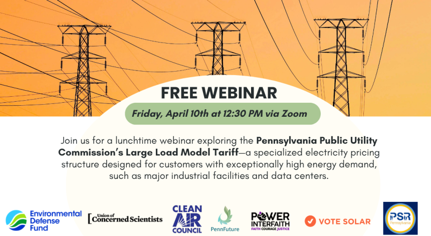 PUC Large Load Tariff Model WEBINAR